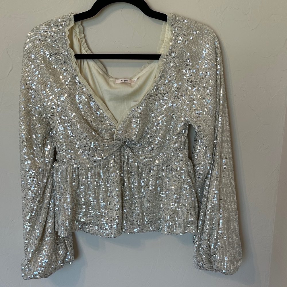 NWT Miami Sequin Blouse